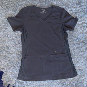 Cherokee iFlex scrub top V-neck knit panel